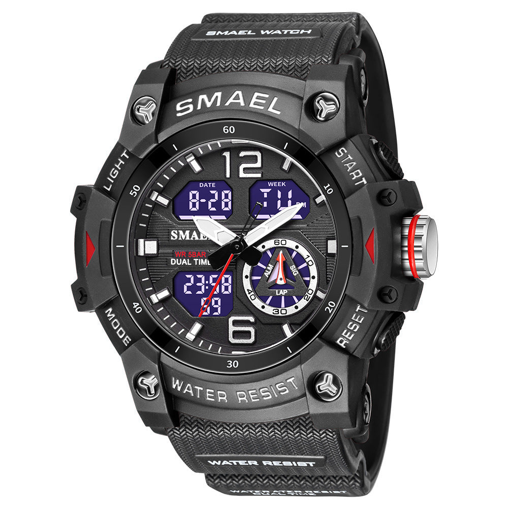 Mens Outdoor Transparent Watch With A Cool Dual-display Design
