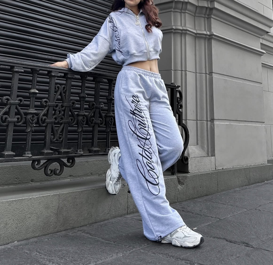 Printed Pattern Stretchy High-Street Dark Gothic Long Pants