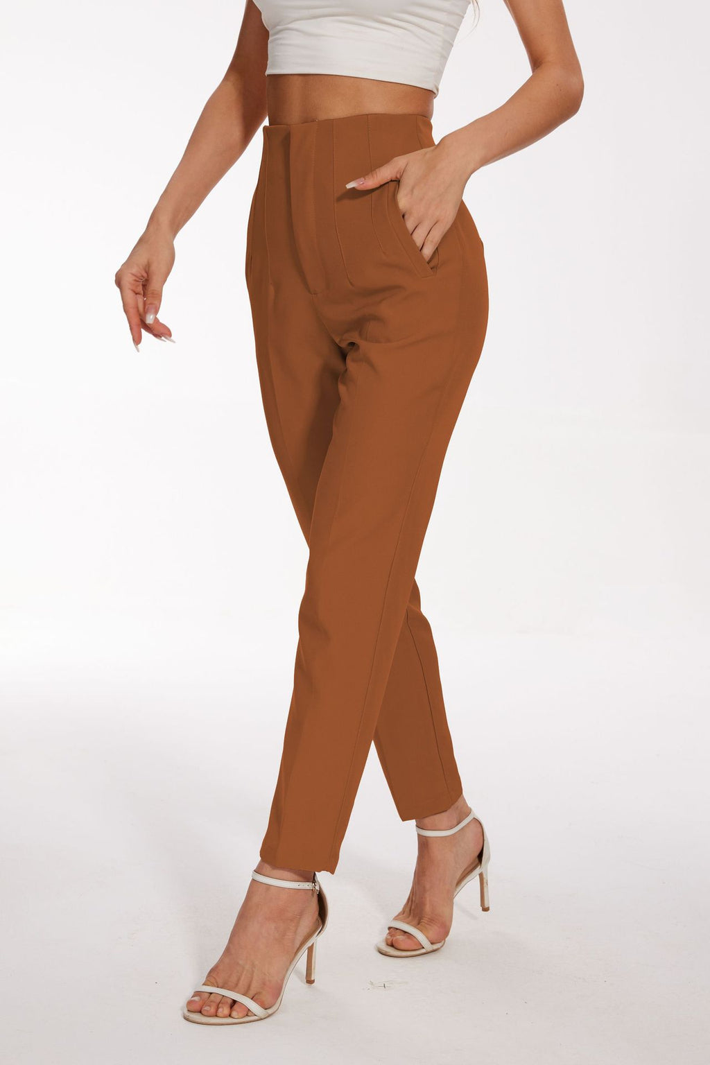 Womens Wholesale New Style High-Waist Casual Trousers