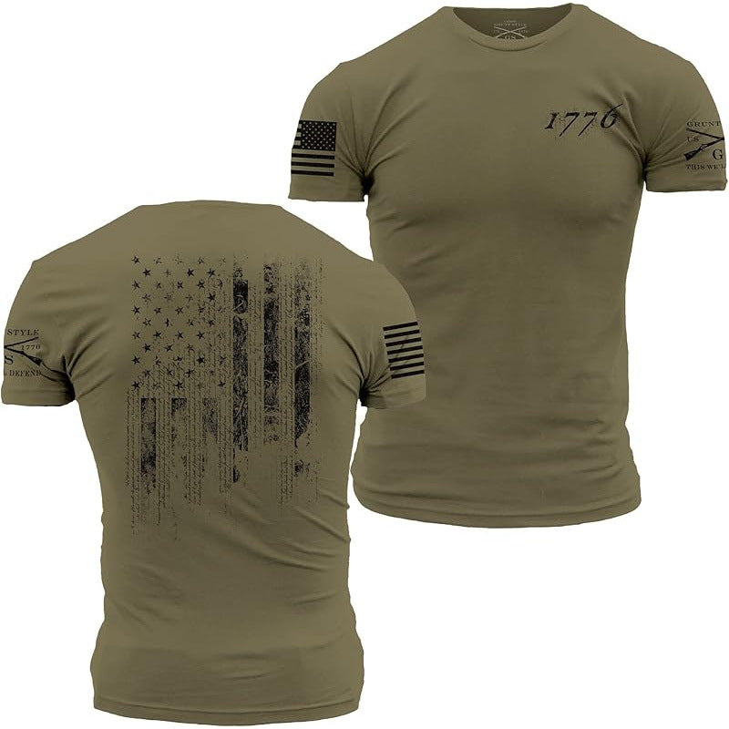 Solid Color Printed Cotton Mens Shirt