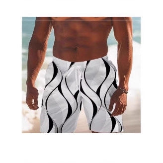 Mens Swim Trunks Beach Shorts With A Simple 3D Line Design  Perfect For Quick drying Summer Outdoor Activities