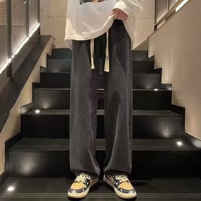 Wide-leg American-style High-street Casual Trousers