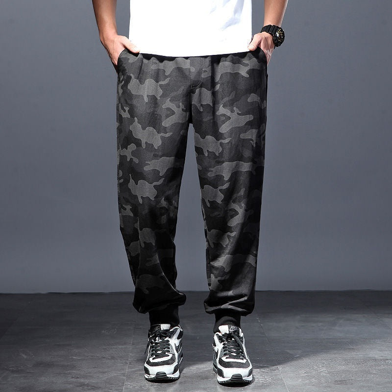 Breathable Stretchy Plus-Size Jogger With Drawstring Waist Mens Athletic Trousers Work Pants