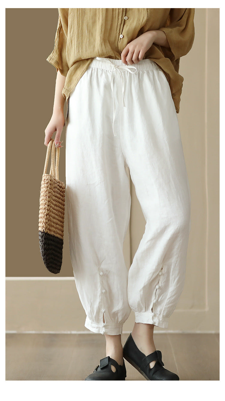 Retro Solid-color Casual Pants Draping And Figure-flattering Carrot Pants