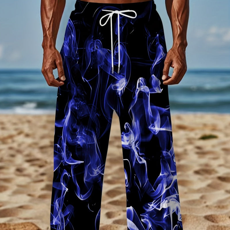 Mens Loose Casual Retro Draping Beach Shorts