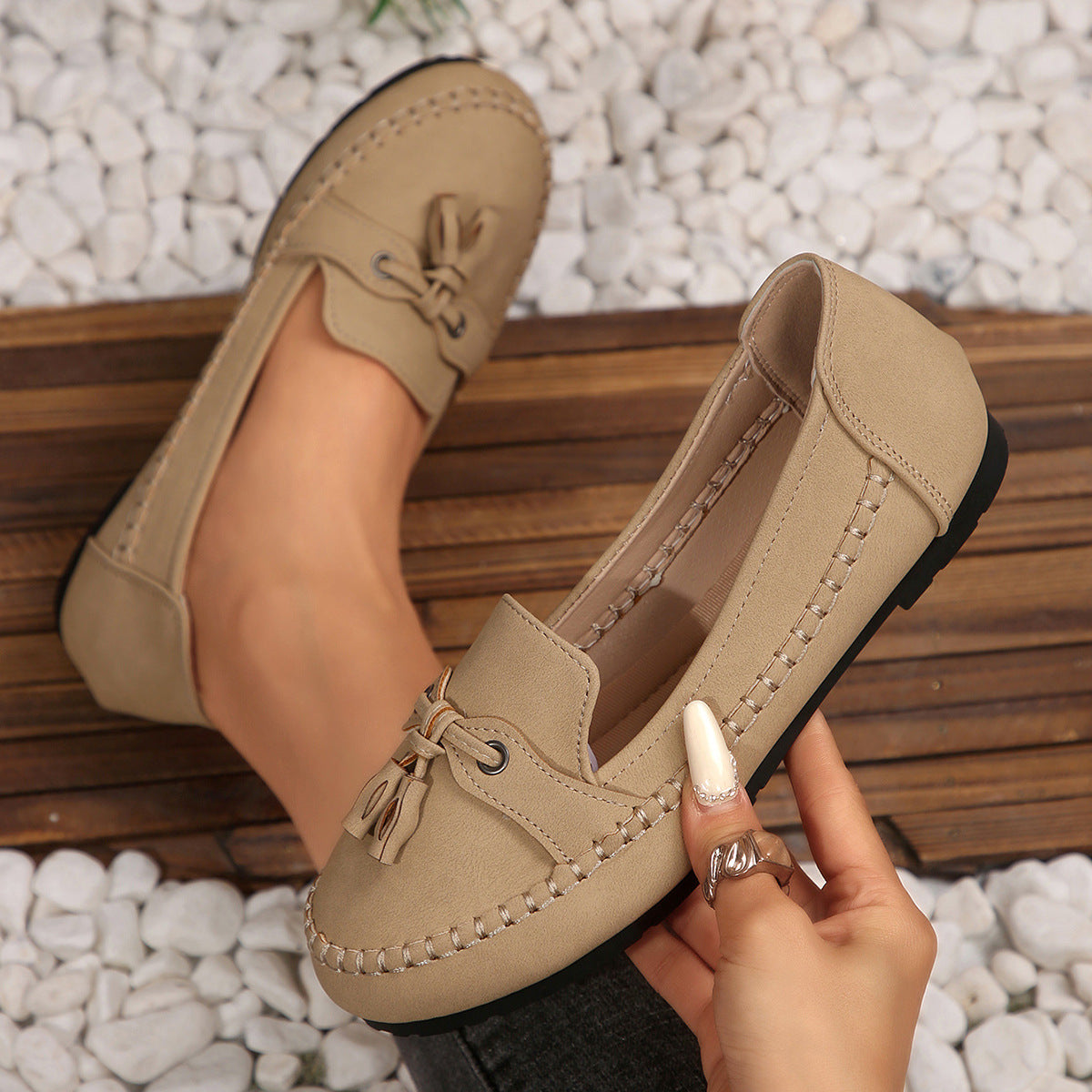 Women's Slip-on Casual Tassel Soft-Soled Shoes