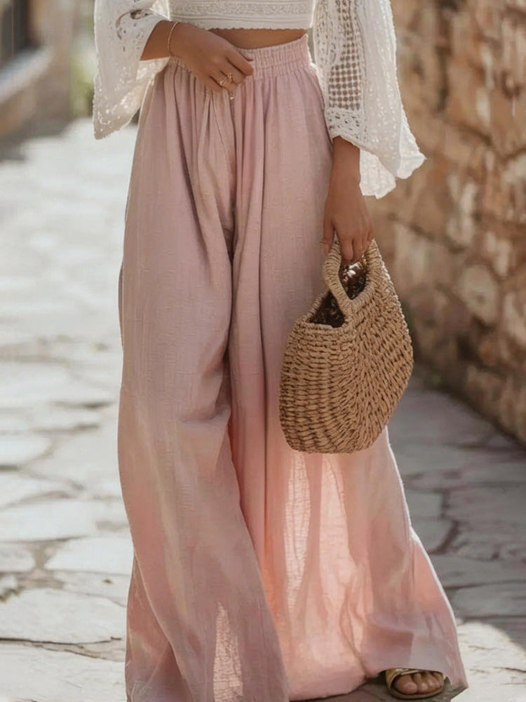 Women's Loose-fitting Solid-color Thin Casual Pants