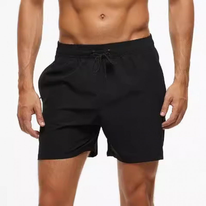 Summer Men's Solid-Colored Athletic Casual Cropped Shorts