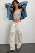 New Washed Pants With A Drawstring