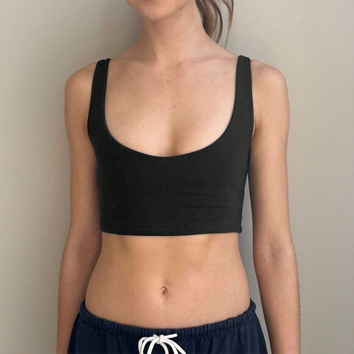 Solid-color Strap Vest Top For Women