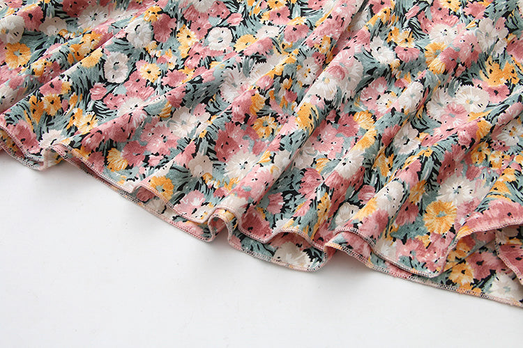 Ladies plus size floral chiffon skirt