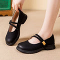 Spring Breathable All-Match Retro Low-Heel Shallow-Toe Pumps