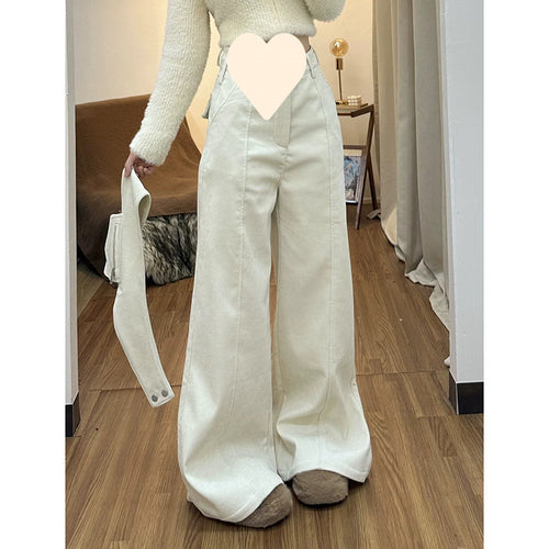 Apricot High-waisted Pocket Workwear Jeans Pants