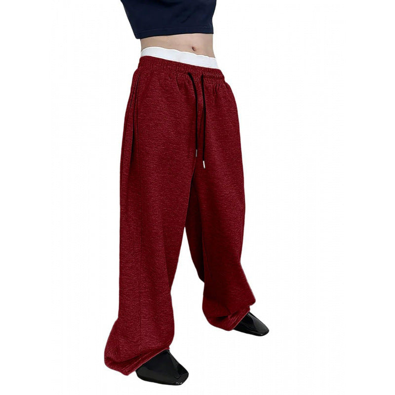 Men's Sweatpants Waist Drawstring Straight Loose Trousers