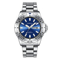 Mens Large-Dial Waterproof Dual-Date Business Watch