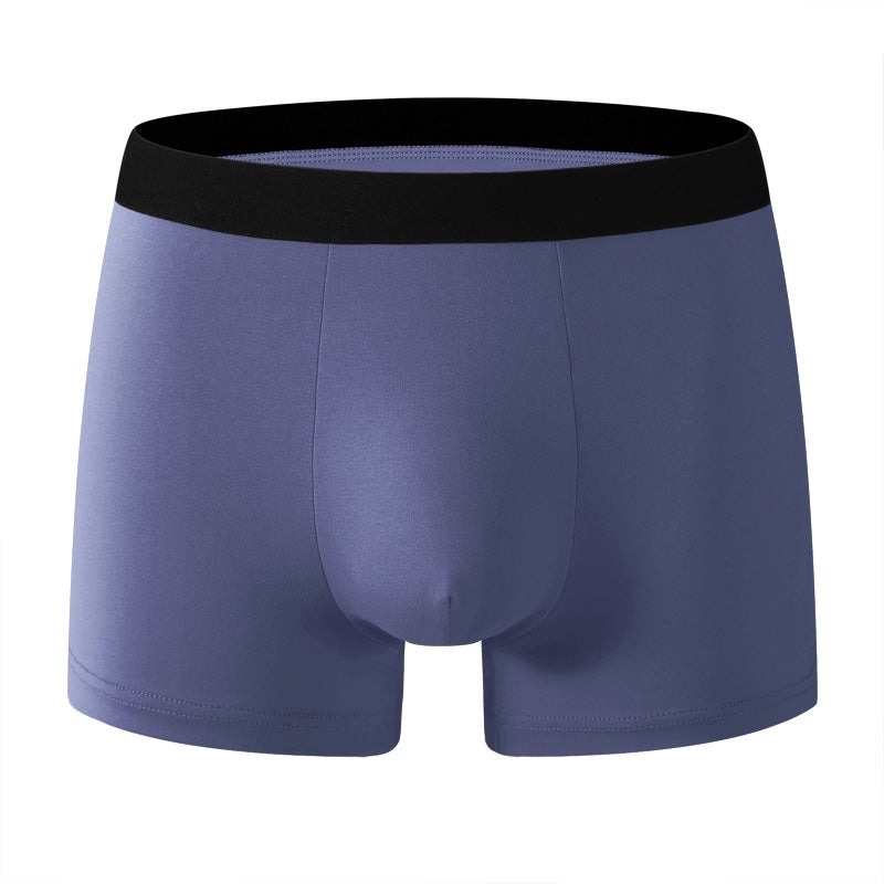 Mens Solid-color Boxer Briefs For Sports