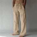 Men's Linen Leisure Solid Color Thin Trousers