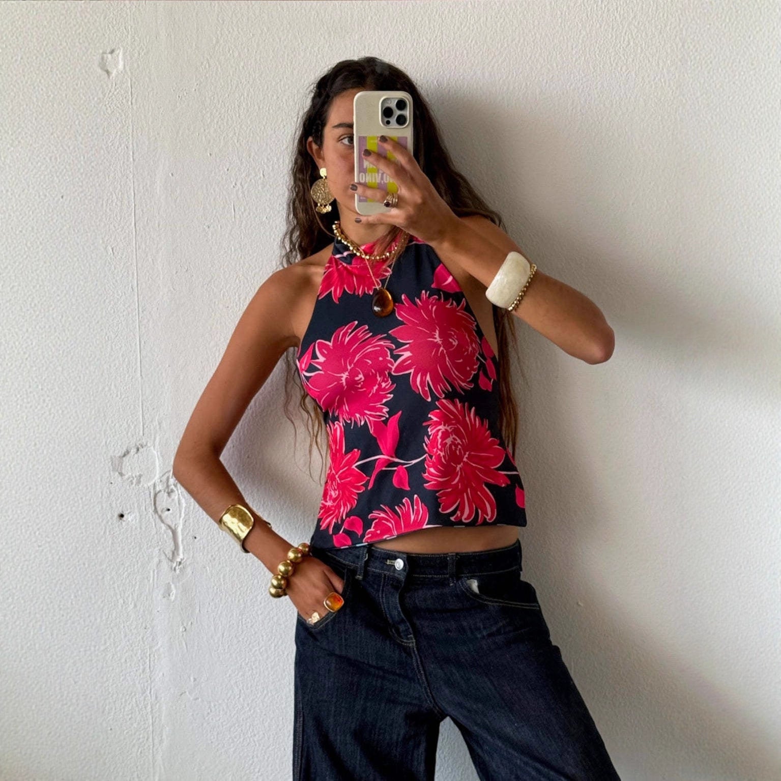 Fashionable Printed Halter Neck Tube Top Reversible Women's
