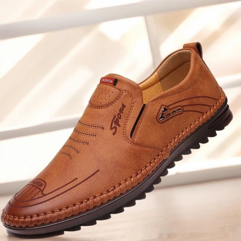 Men's Leather Shoes SummerAutumn New Style Casual Genuine Leather Soft Sole