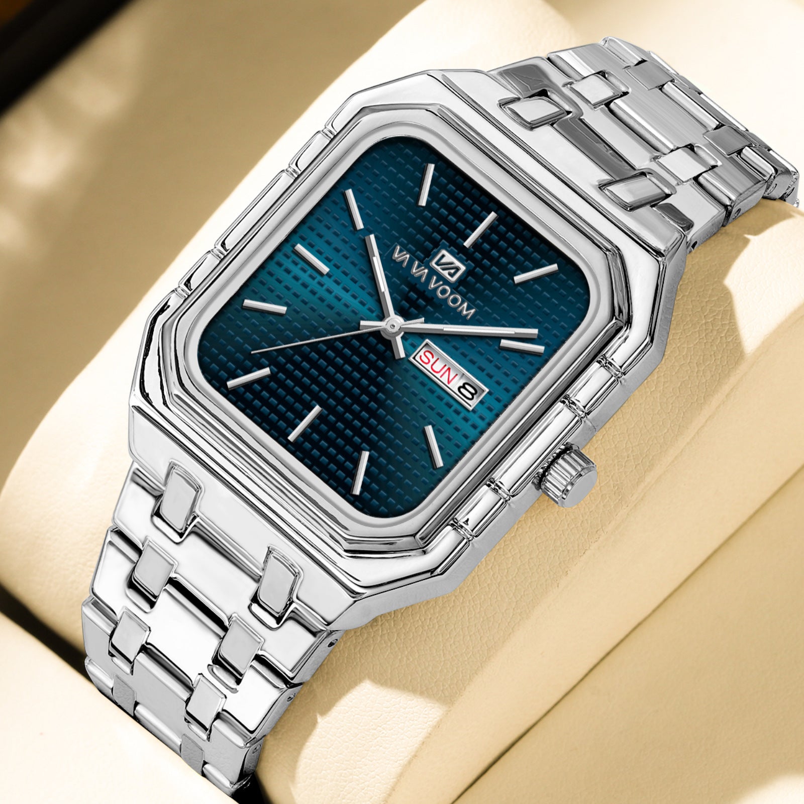 Mens Casual Stylish Luminous Square Watch