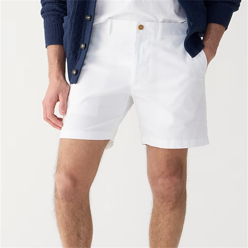 Outdoor Casual Straight-leg Slim Cropped Pants Plus Size Pure Color Cotton Camping Shorts