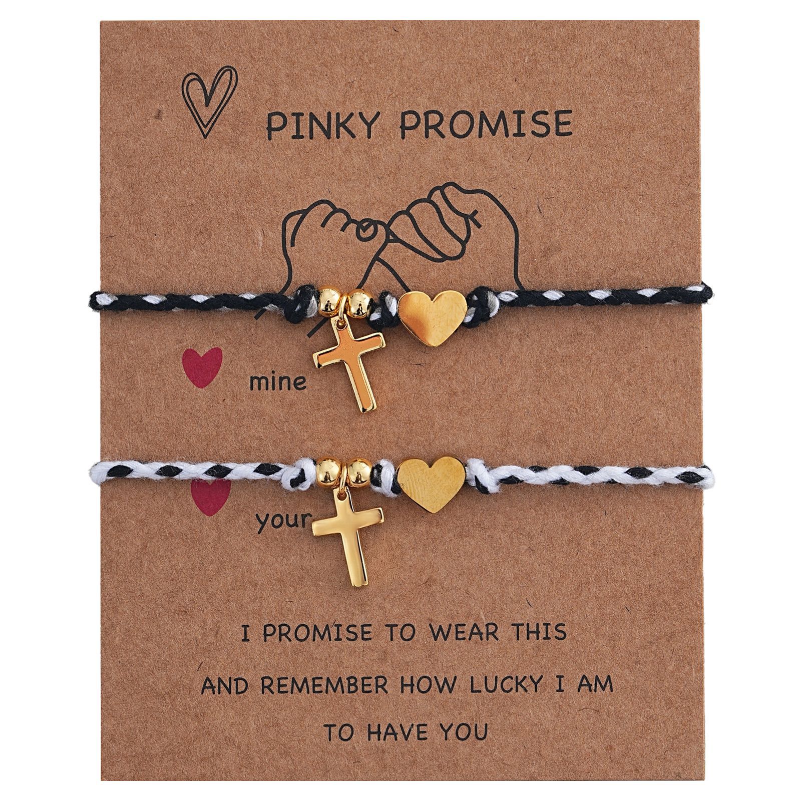 Love Cross Braided Rope Bracelet