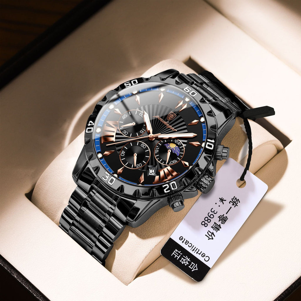 Waterproof Multifunction Sporty Mens Watch