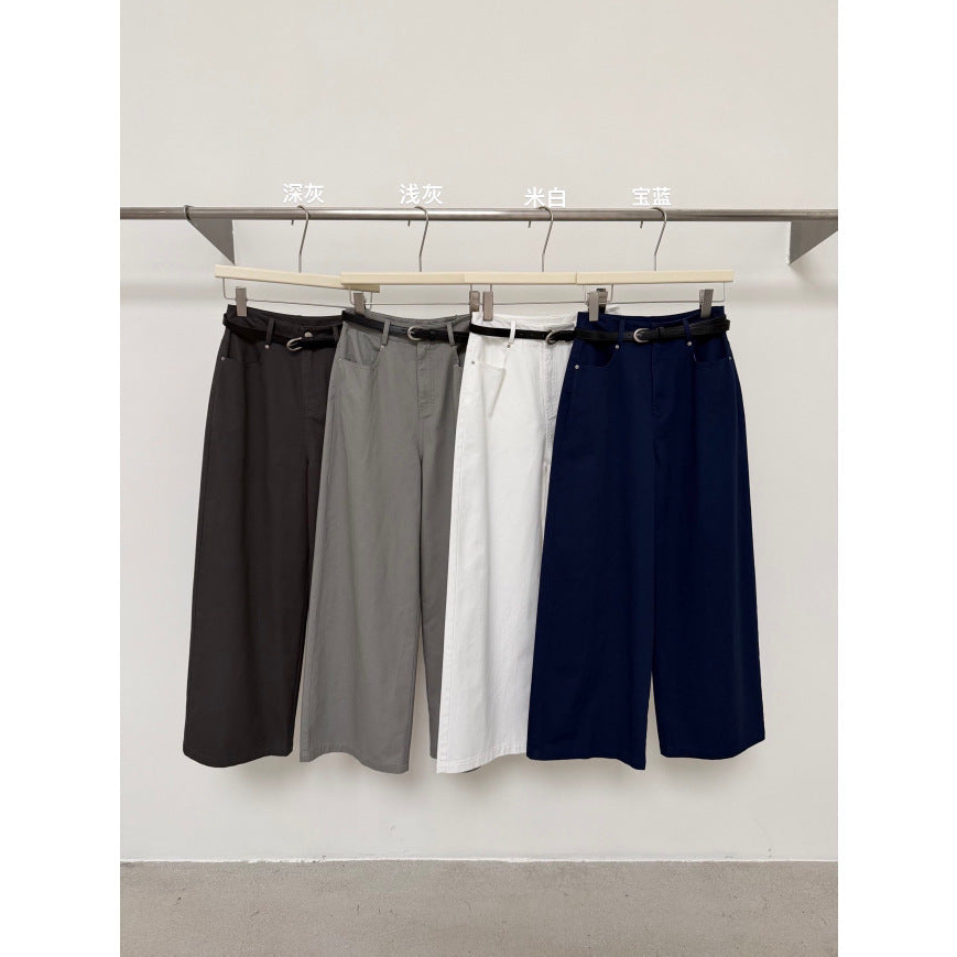 Straight-leg Knitted Trousers With A Drapey Figure-flattering High-end Lookcasual Pants For Petite Frames