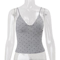 Womens Stylish Polka-Dot Sexy Slim-Fit Camisole Top