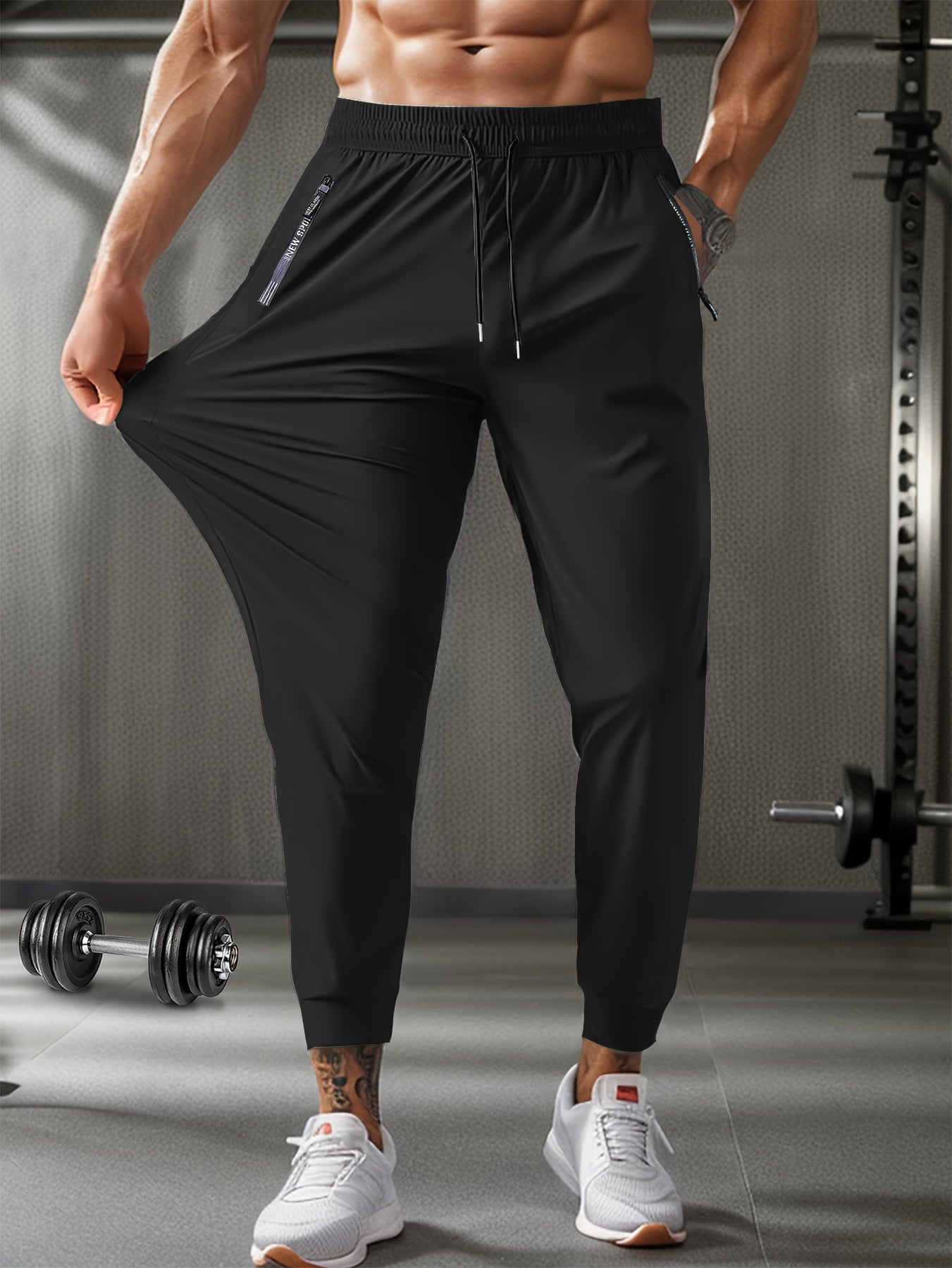 Men's Summer Nylon Ice Silk Trousers Thin Breathable