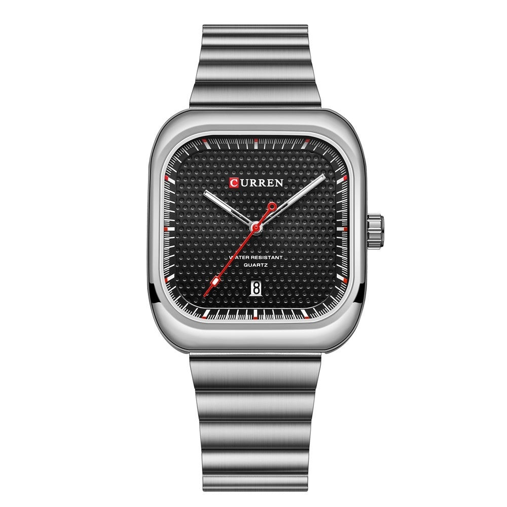 Unisex Square Couples Mesh-Strap Waterproof Watch