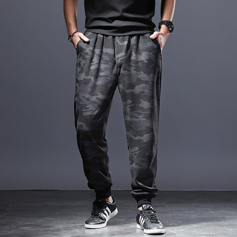 Breathable Stretchy Plus-Size Jogger With Drawstring Waist Mens Athletic Trousers Work Pants