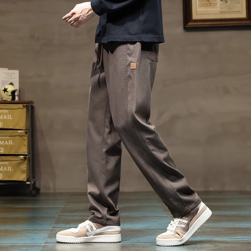 SpringAutumn Men's Casual Loose Straight Leg Trousers