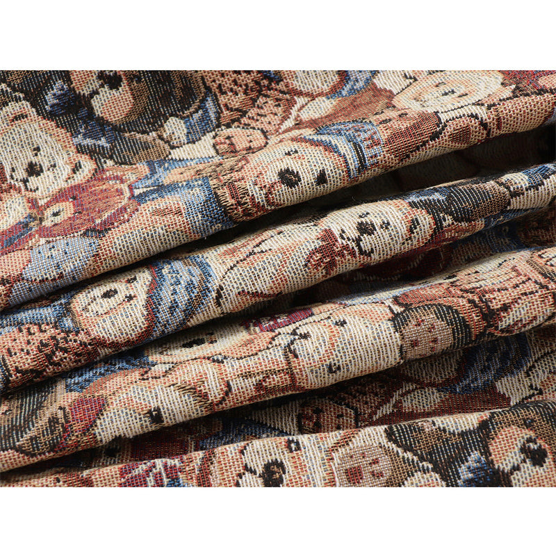 Retro Skirt  High Waist  Slim  Fashionable  Wild  Cute  Bear Short Skirt