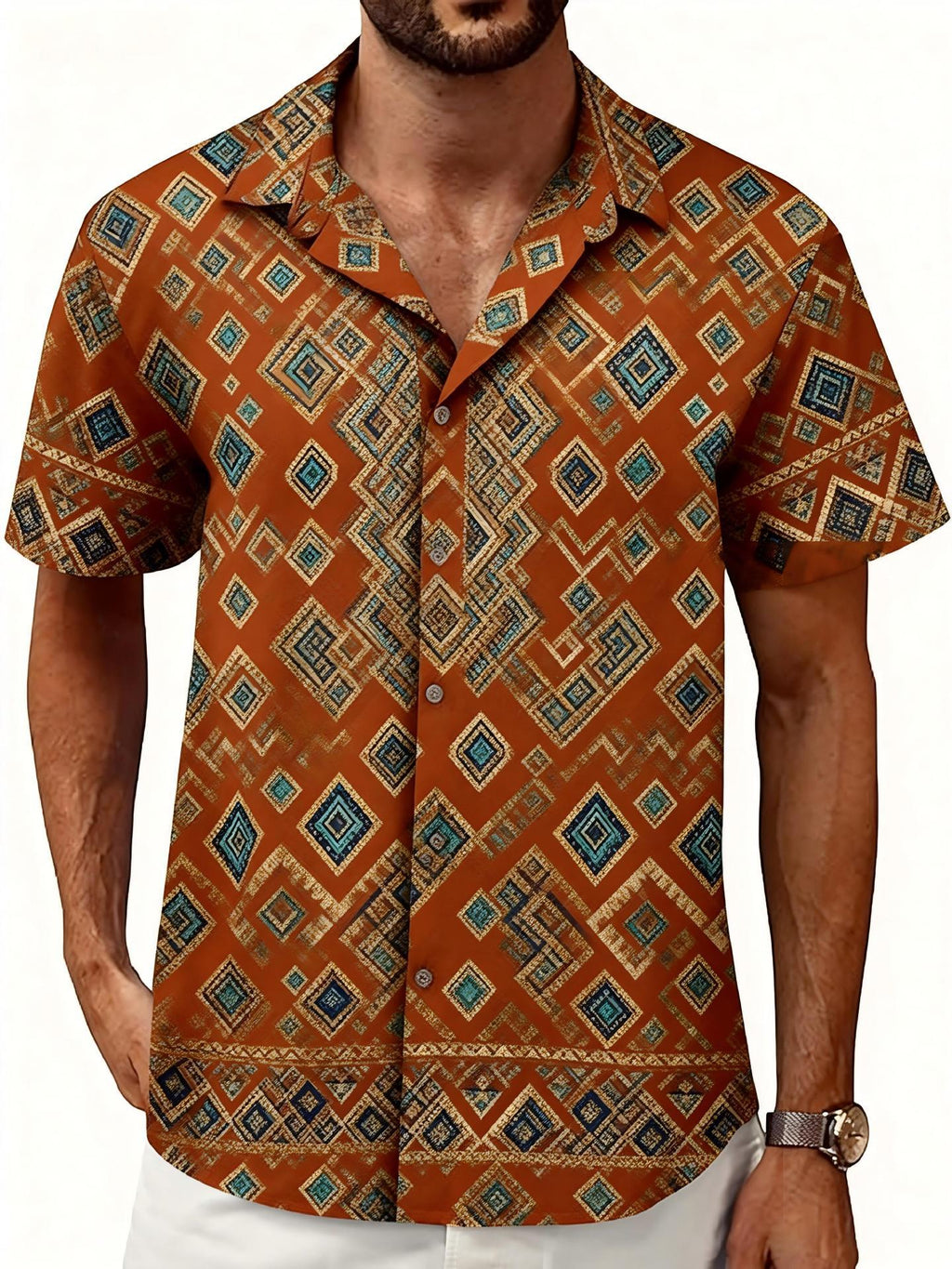 Men's Printed Casual Fashion Short-Sleeve