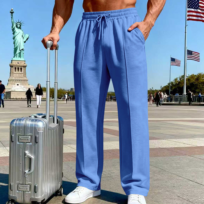Men's Four-season Casual Sports Business Loose Straight-leg Jogging Pants