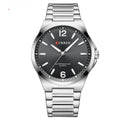 Men's Simple Waterproof Quartz Wristwatch With Steel Band Business Style