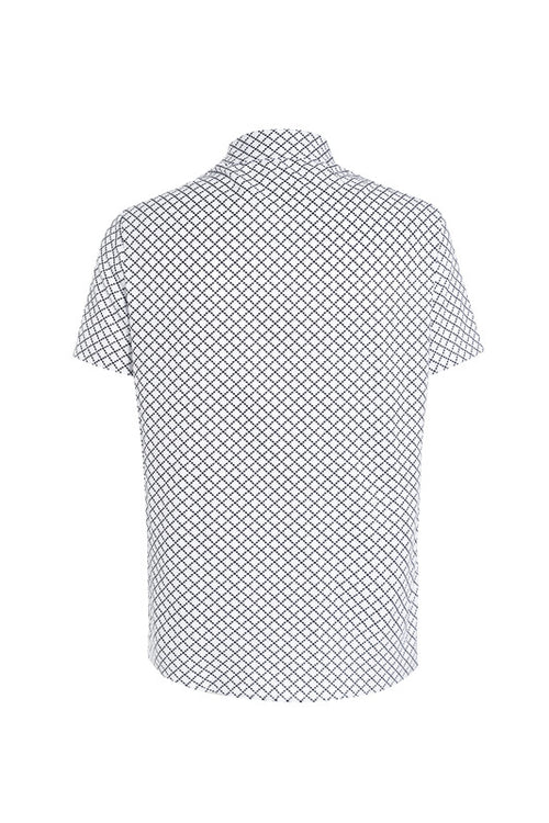 A Classic And Fashionable Diamond-shaped Small Checkered Shirt For Men