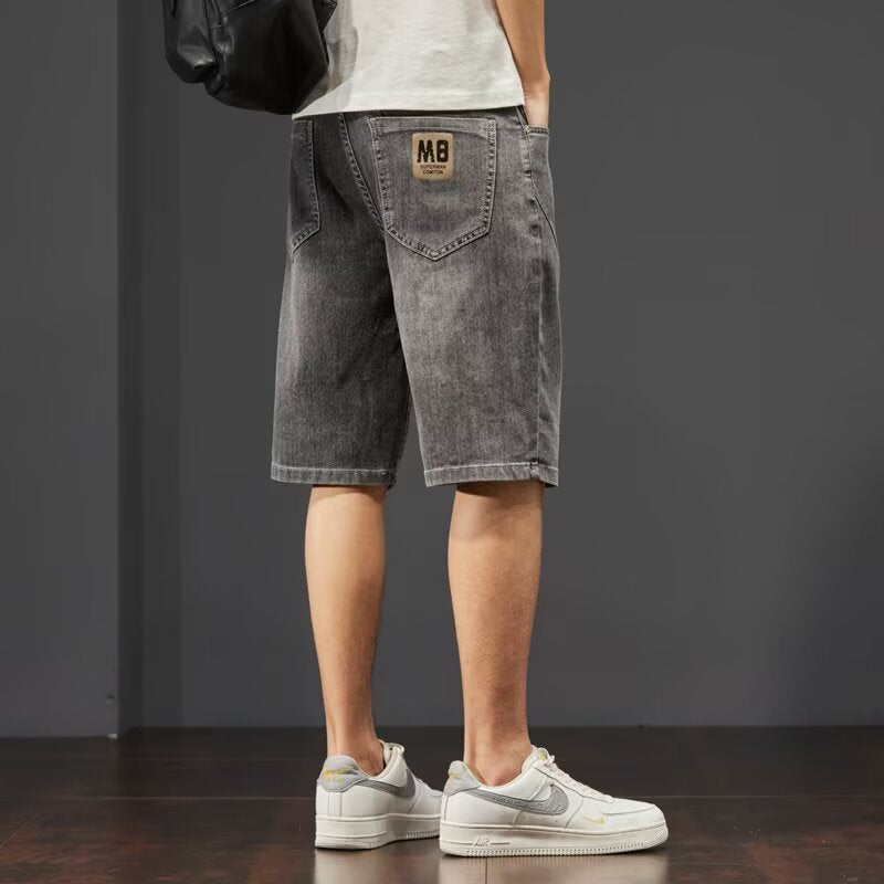 Straight-leg Summer Thin Mens Denim Shorts