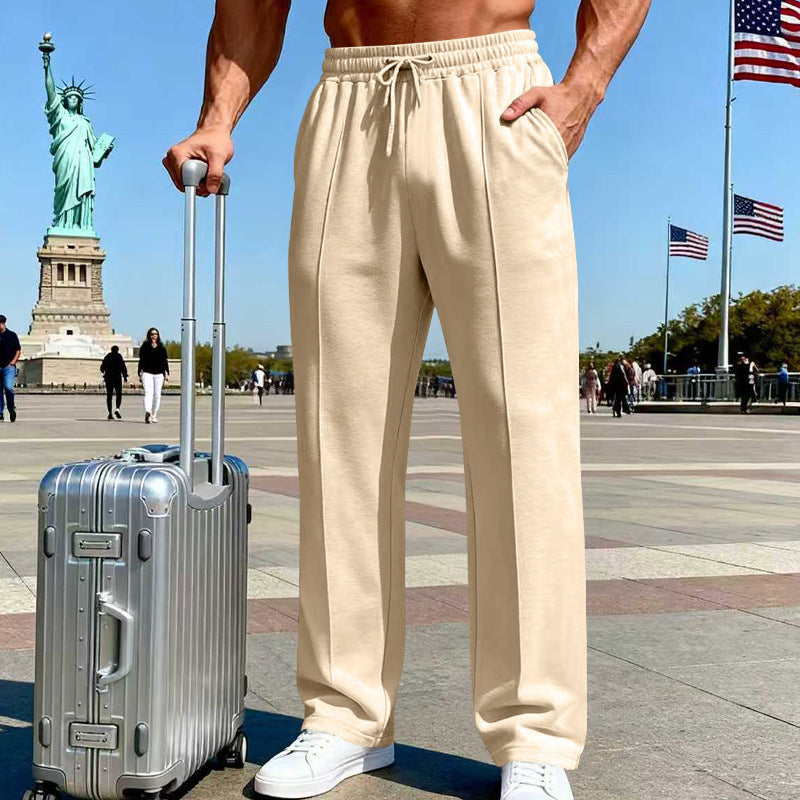 Men's Four-season Casual Sports Business Loose Straight-leg Jogging Pants