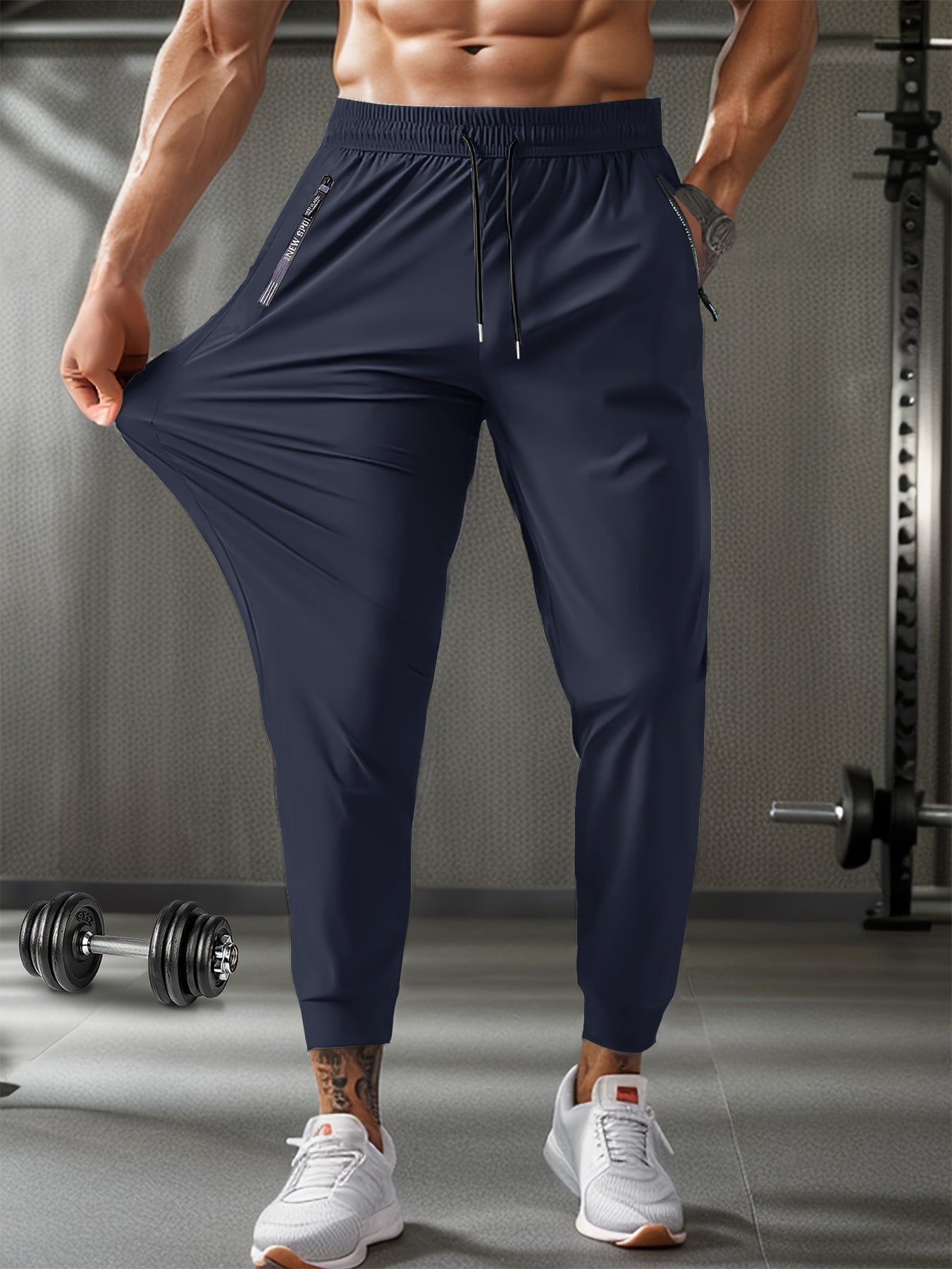 Men's Summer Nylon Ice Silk Trousers Thin Breathable