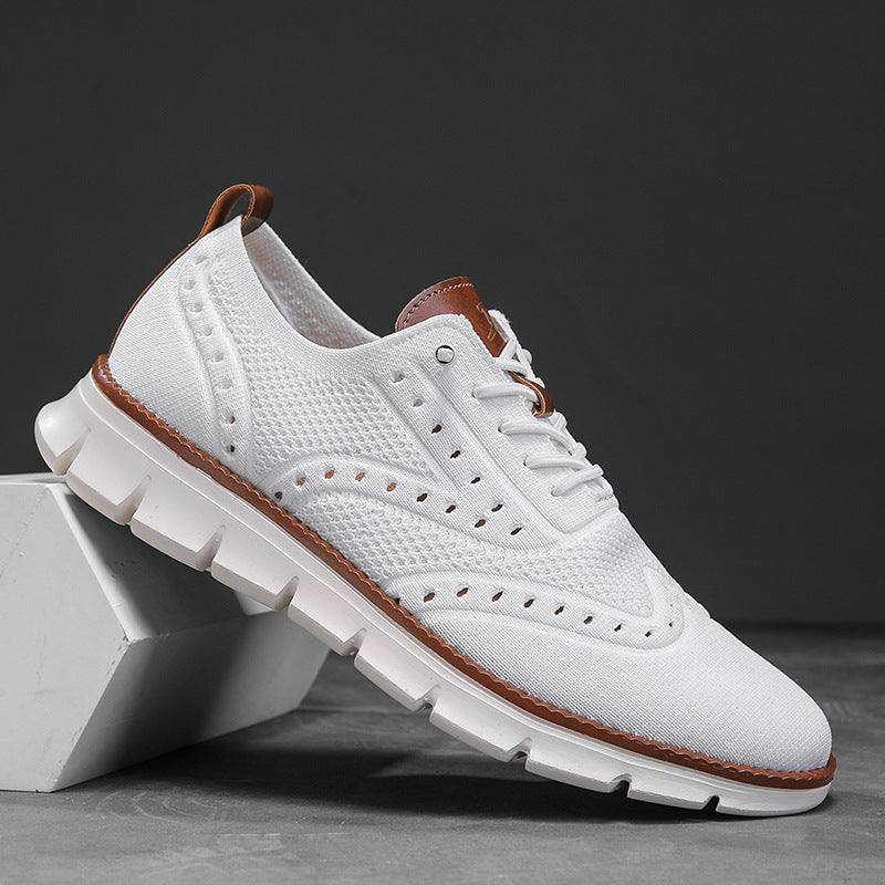 Large-size Breathable Mesh Soft-soled Lightweight Slip-on Casual Shoes