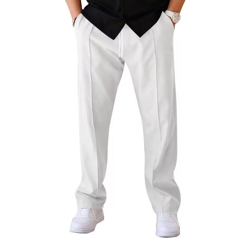 Men's Straight-Leg Athletic Casual Long Pants