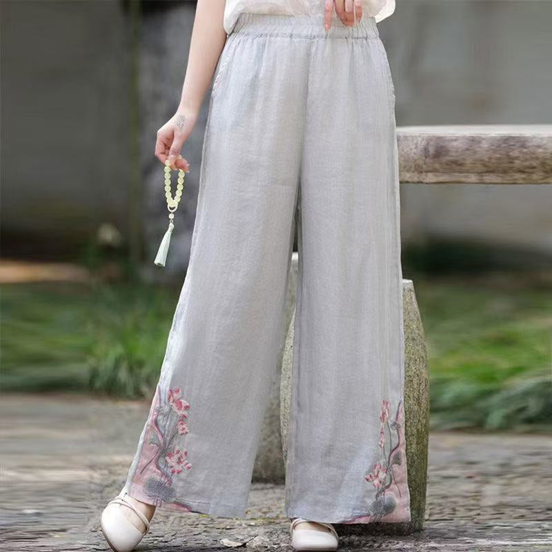 Pants Women's Linen Wild Wide Legs