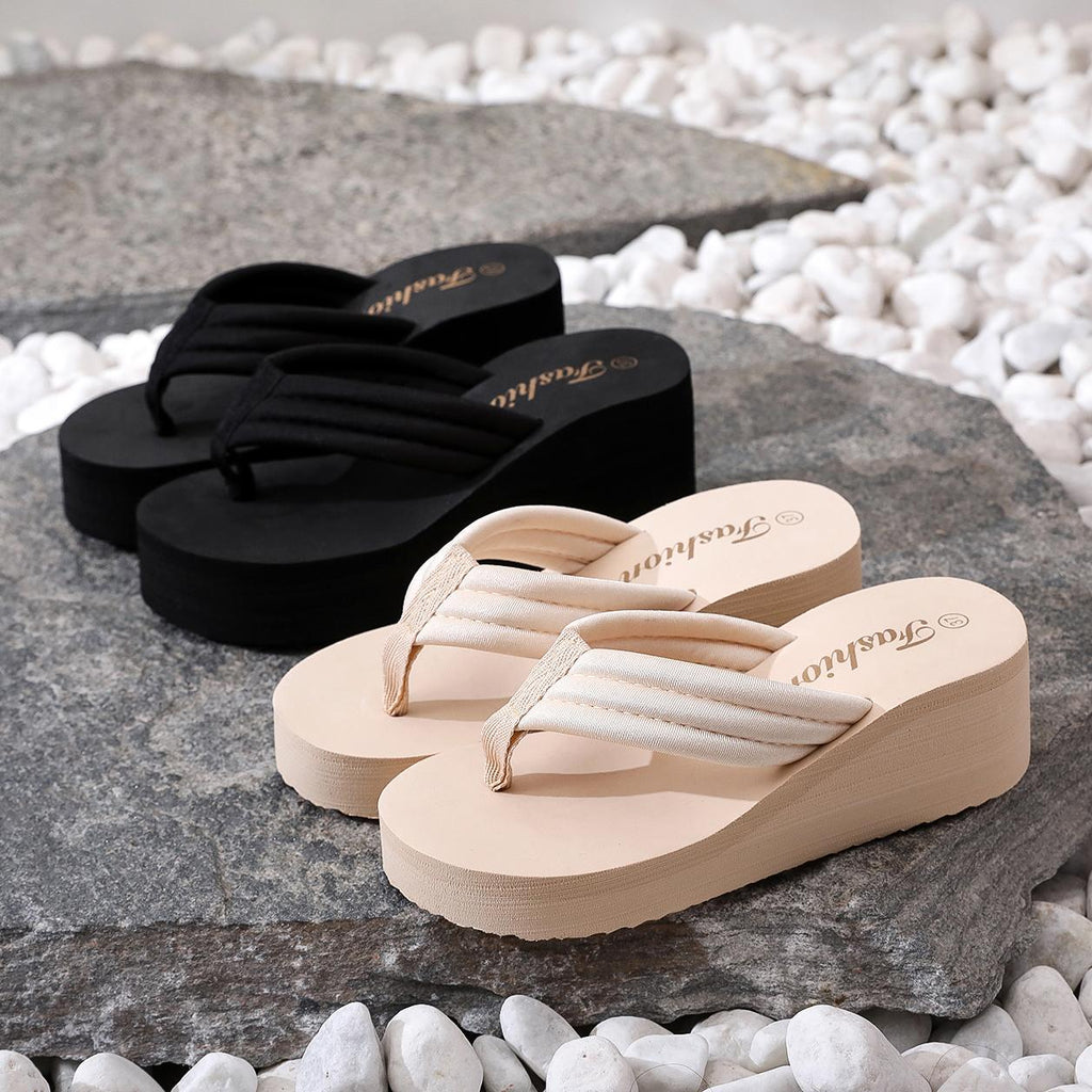 Women's Ultra-High Heel Flip-Flops Summer New Style Non-Slip Slope