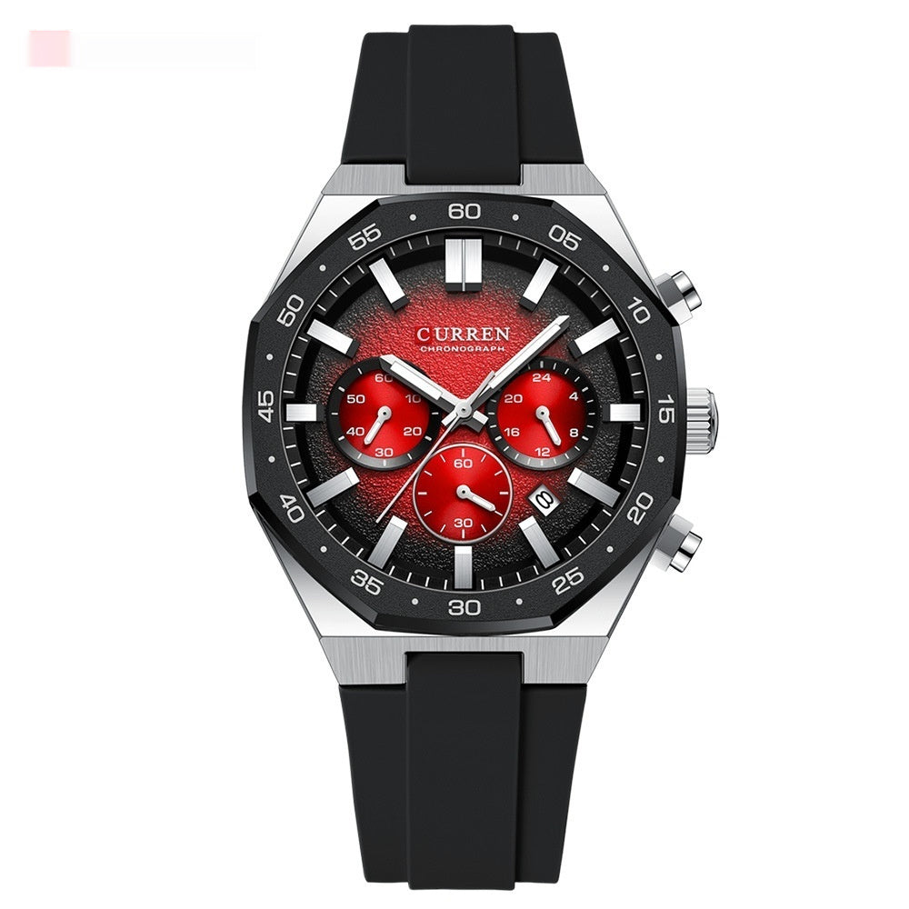 Calendar Waterproof Six-hand Mens Watch