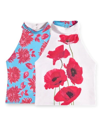 Fashionable Printed Halter Neck Tube Top Reversible Women's
