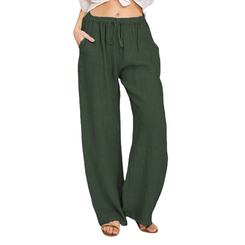 Casual Pants Men Loose Wide Leg Simple