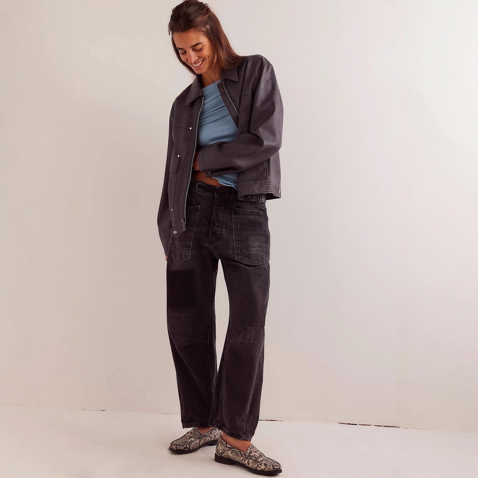 New Washed Pants With A Drawstring