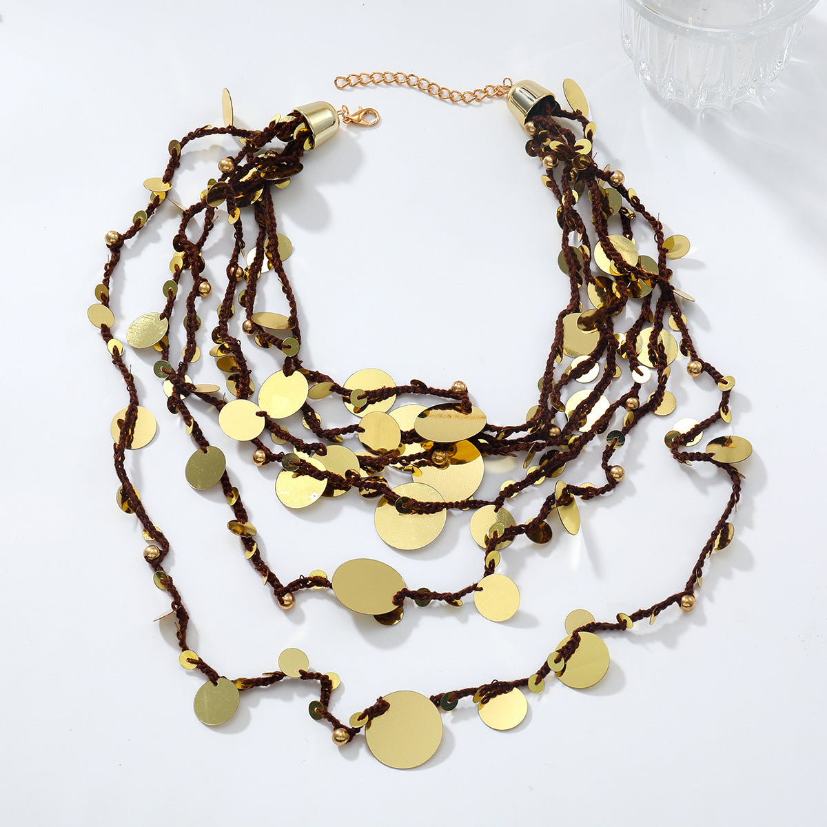 Round Handwoven Summer Beach-Style Necklace